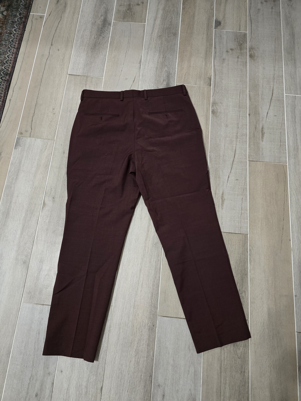 Express Men's Slim Suit in Burgundy